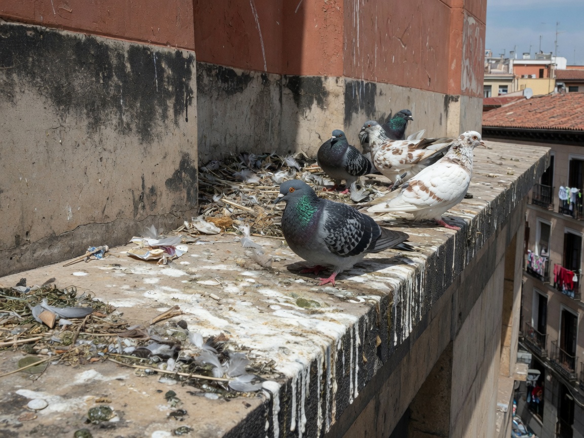 Identificación de problemas con palomas en Madrid